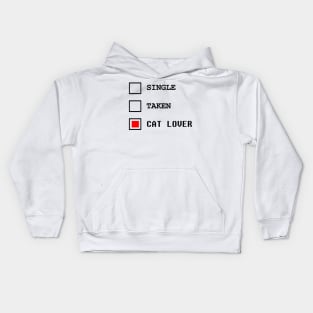 Cat lover white quote meme merch Kids Hoodie